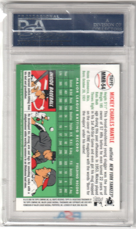 MICKEY MANTLE 2008 Topps Mickey Mantle #MMR54 Gold Refractor PSA 10 GEM