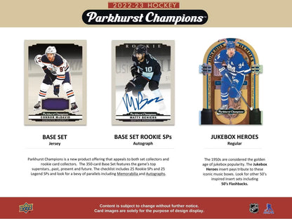 2022/23 Upper Deck Parkhurst Champions Hockey 5-Pack Blaster Box