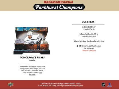 2022/23 Upper Deck Parkhurst Champions Hockey 5-Pack Blaster Box