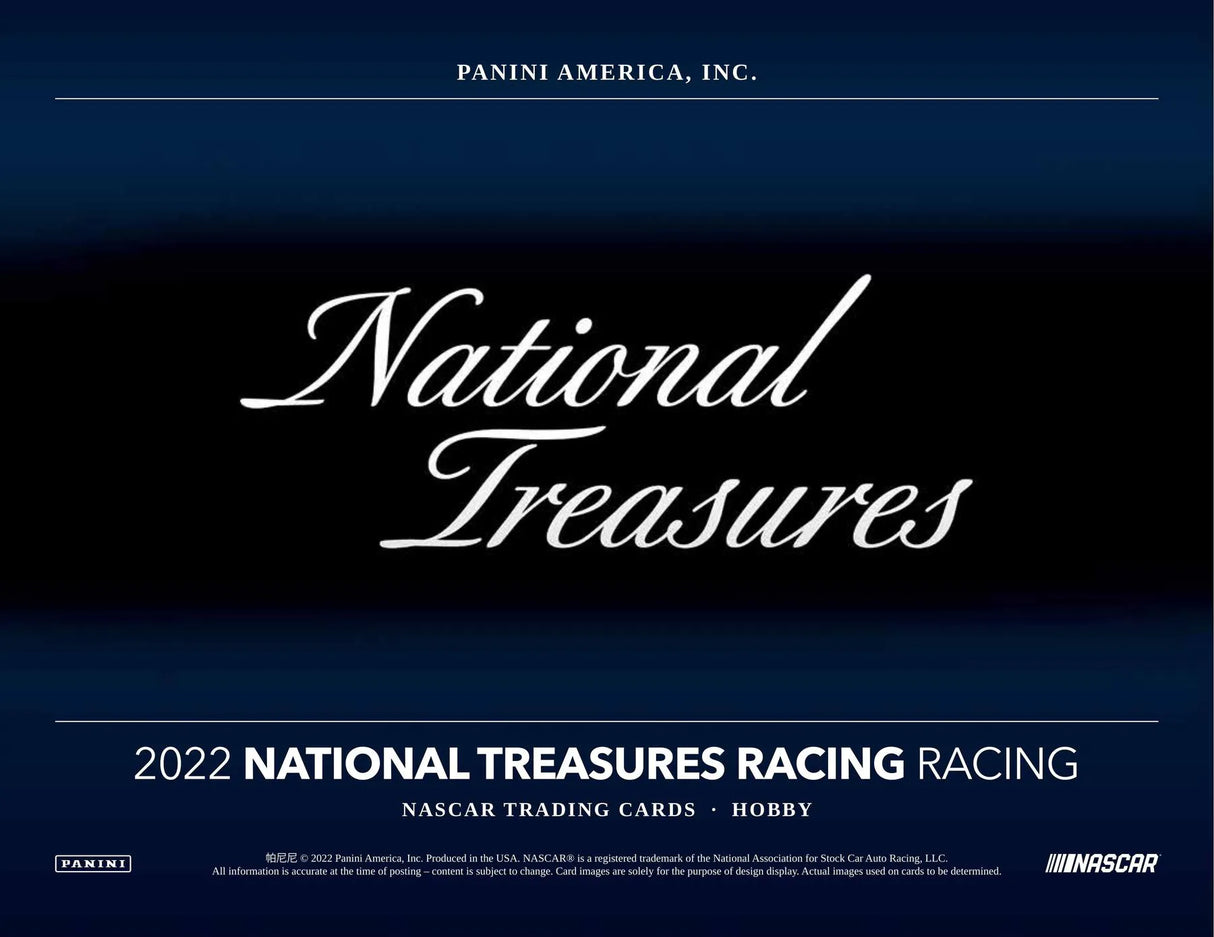 2022 Panini National Treasures Racing Hobby Box