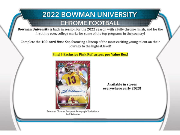 2022 Bowman Chrome University Football Blaster