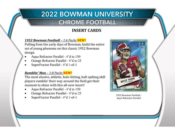 2022 Bowman Chrome University Football Blaster