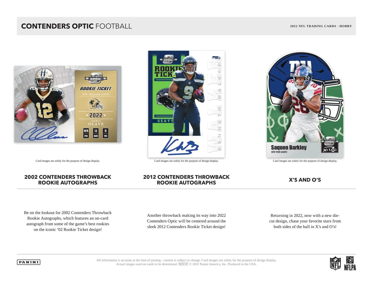 2022 Panini Contenders Optic Football Hobby Box