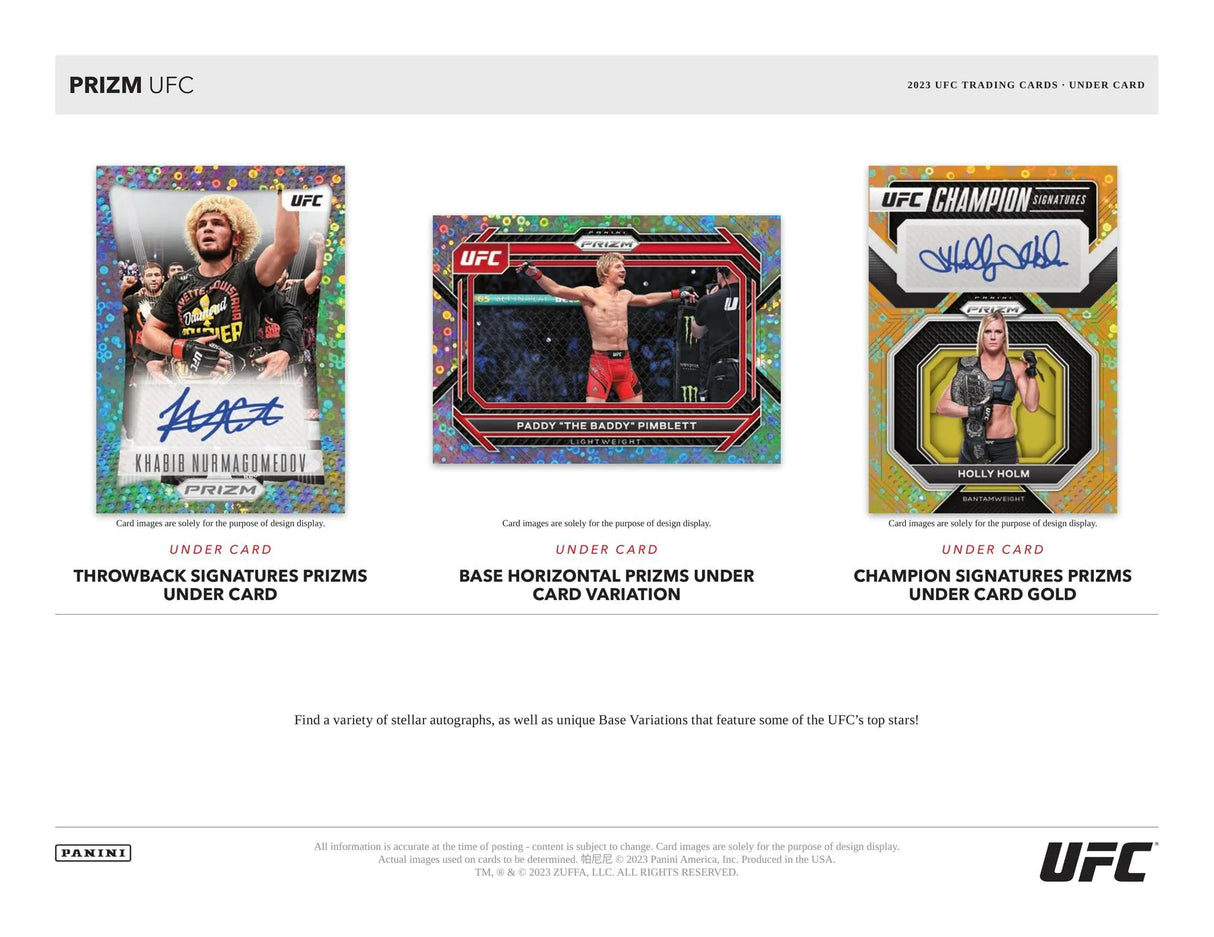 2023 Panini Prizm UFC Under Card Box