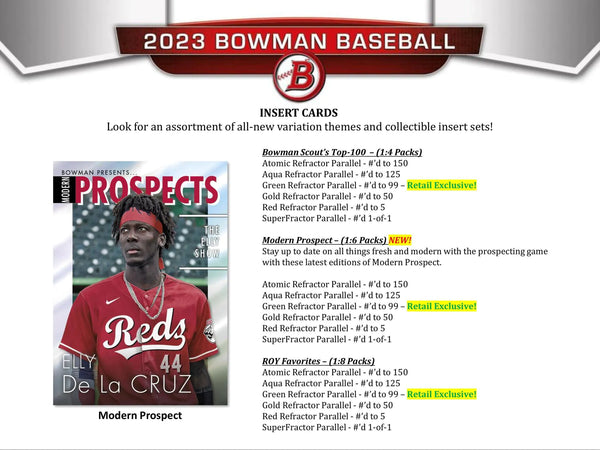 2023 Bowman Baseball 6-Pack Blaster Box