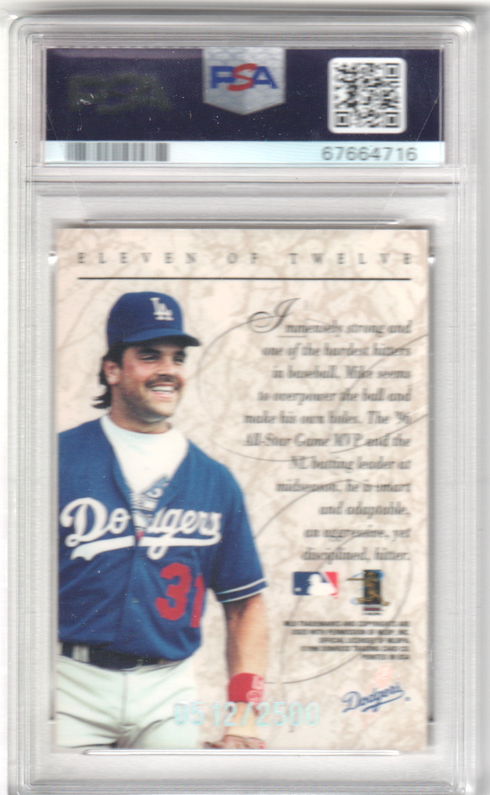 MIKE PIAZZA 1997 Donruss Elite Inserts #/2500 PSA 10 GEM MINT DODGERS Pop 14
