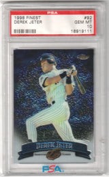 DEREK JETER 1998 Finest #92 PSA 10 GEM MINT - YANKEES