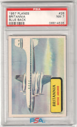 1957 Planes Red Blue Back Britannia #26 PSA 7 NM Pop 3