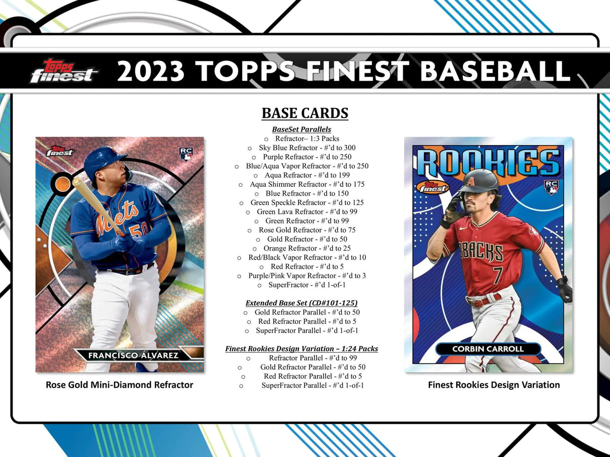 2023 Topps Finest Baseball Hobby Box