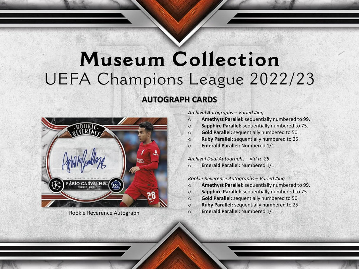 2022/23 Topps Museum Collection UEFA Champions League Soccer Hobby Box