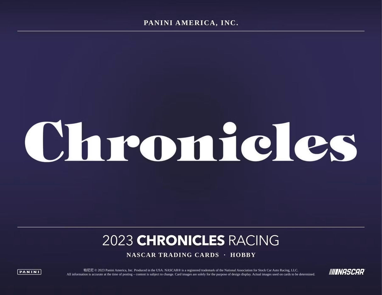 2023 Panini Chronicles Racing Hobby Box