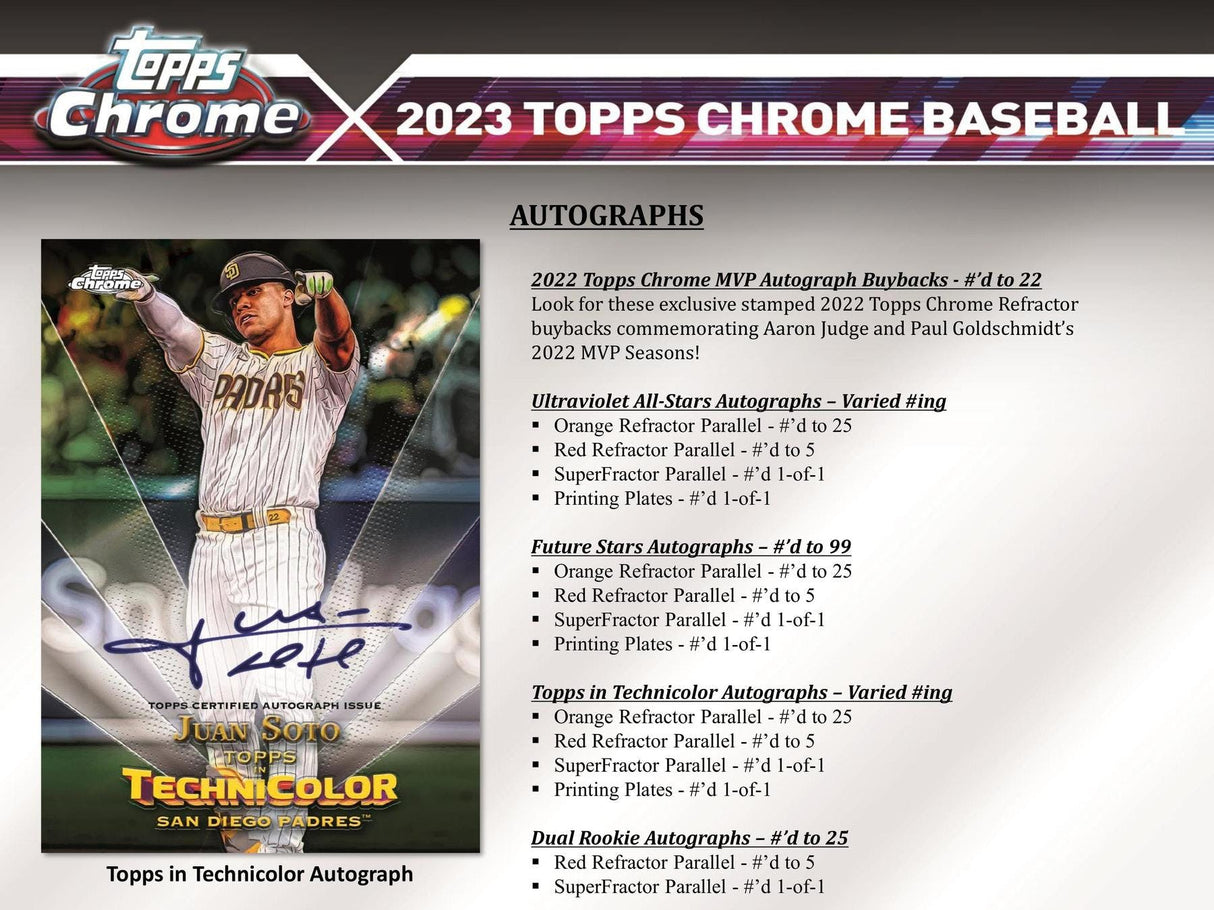 2023 Topps Chrome Baseball Hobby Box