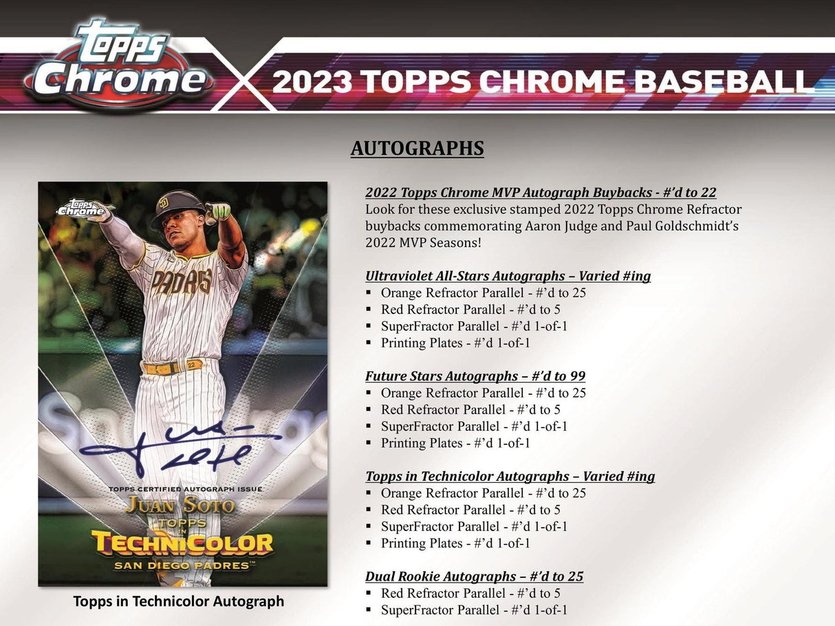 2023 Topps Chrome Baseball Hobby Jumbo Box