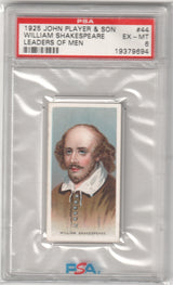 William Shakespeare 1925 John Player & Son Leaders Of Men #44 PSA 6 -