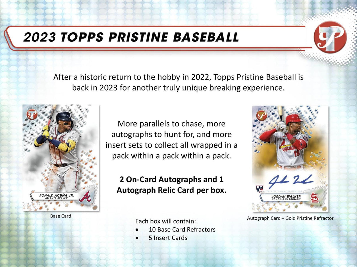 2023 Topps Pristine Baseball Hobby Box