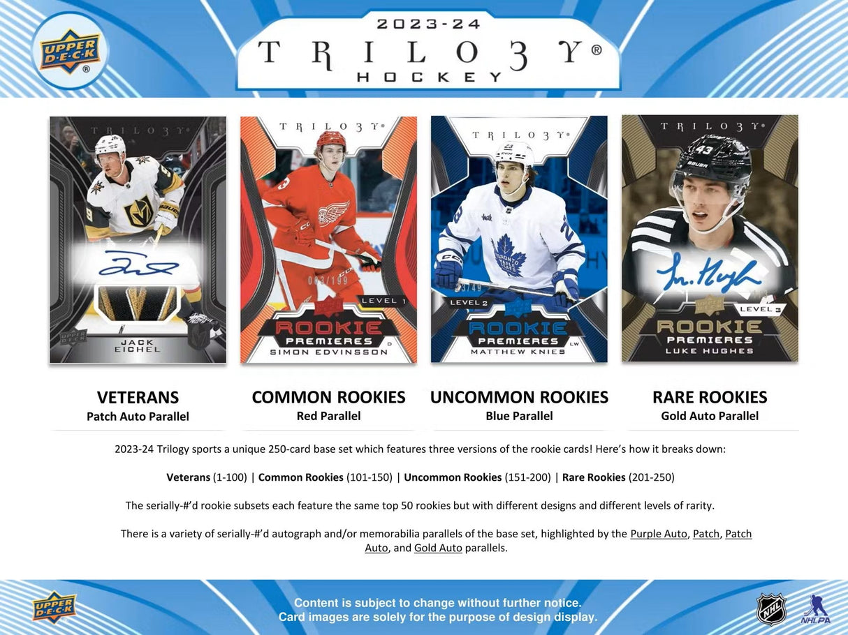 2023-24 Upper Deck Trilogy Hockey Hobby Box