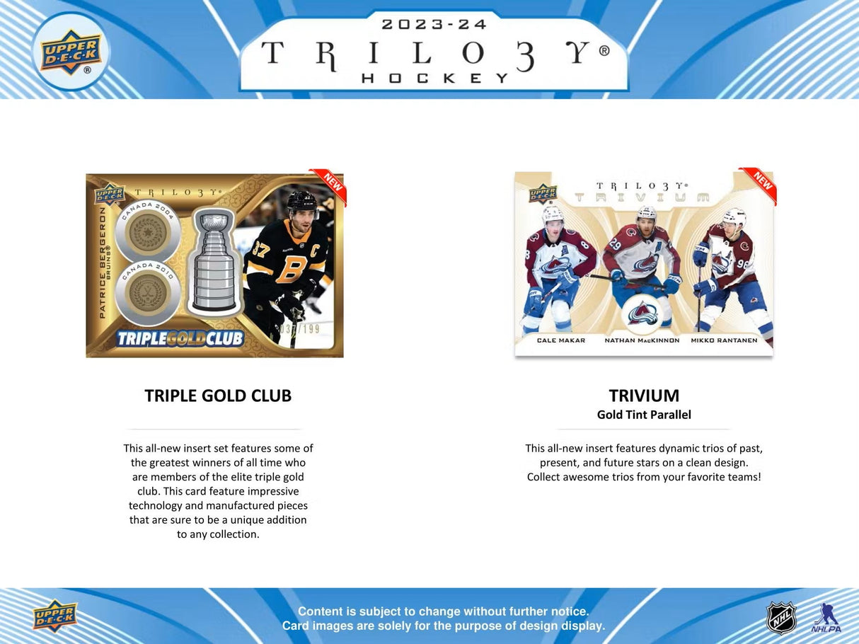 2023-24 Upper Deck Trilogy Hockey Hobby Box