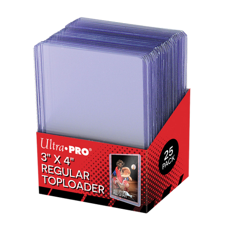 100ct  (4 Packs) Ultra Pro 3X4 Clear Regular Toploaders