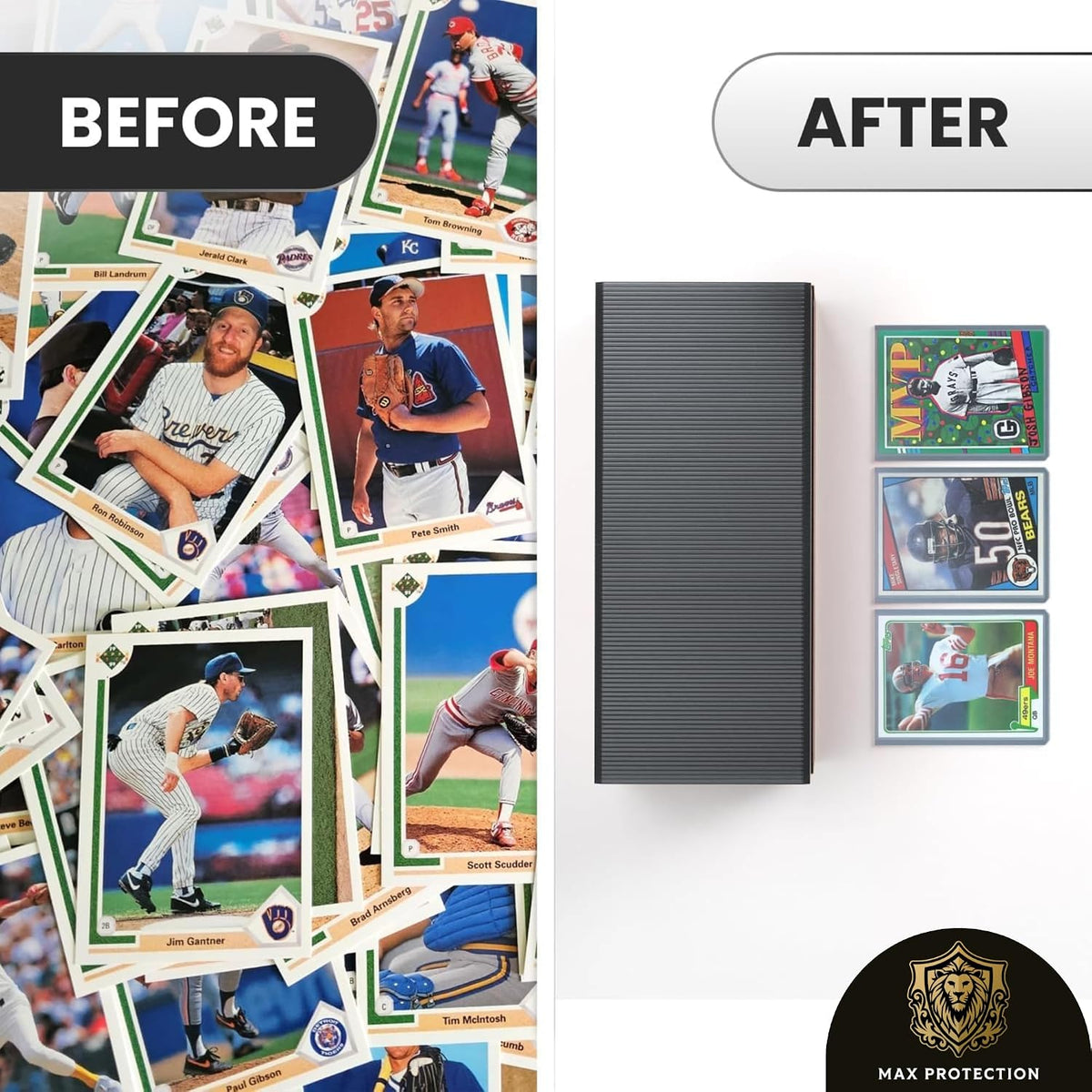 Max Protection 35pt Trading Card Toploaders plus Soft Sleeves - Columbia Sports Cards - image 5