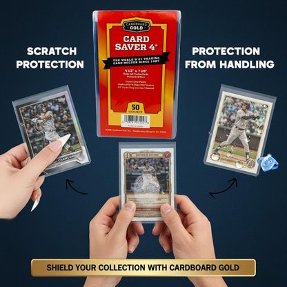 Cardboard Gold Card Saver 4 Semi-Rigid Holders - Columbia Sports Cards - image 5