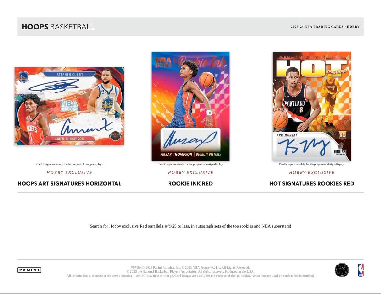 2023/24 Panini NBA Hoops Basketball Hobby Box