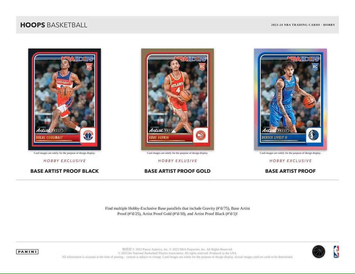 2023/24 Panini NBA Hoops Basketball Hobby Box