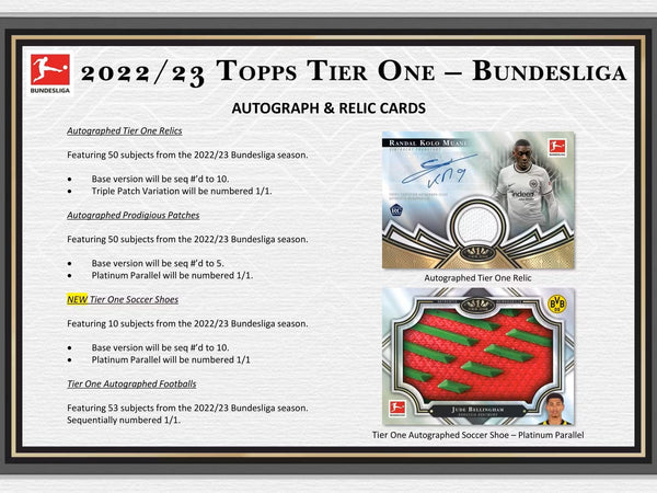 2022/23 Topps Tier One Bundesliga Soccer Hobby Box