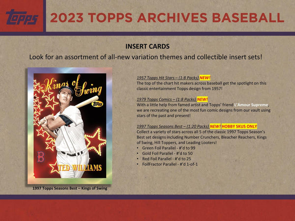 2023 Topps Archives Baseball Hobby Collector's Tin (Box)