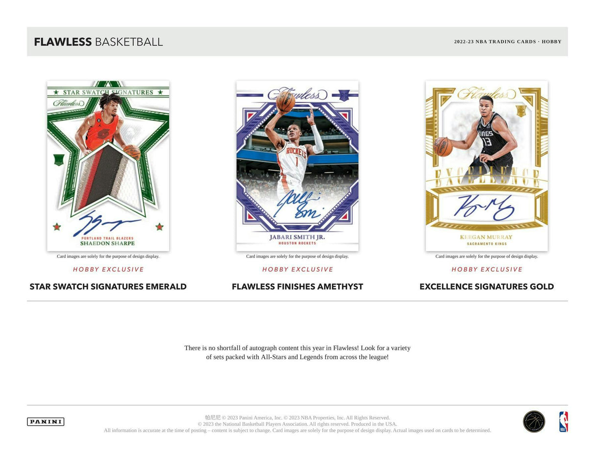 2022-23 Panini Flawless Basketball Hobby 2-Box Case