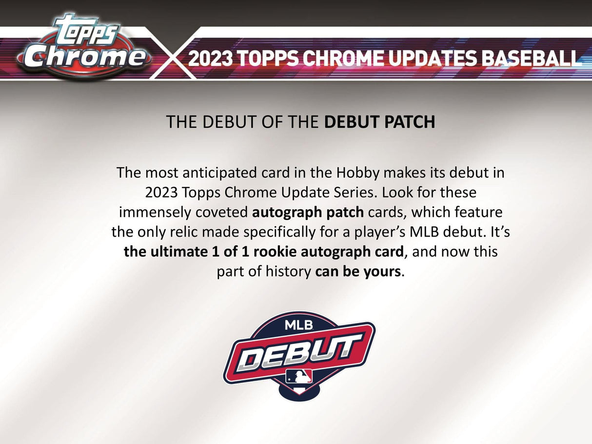 2023 Topps Chrome Update Series Baseball Hobby Box