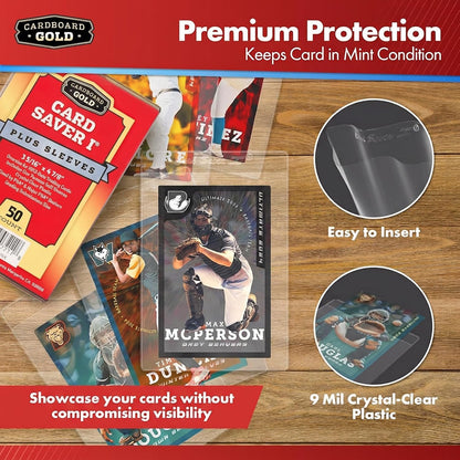 Card Saver 1 Plus Sleeves Red Box - Cardboard Gold - Columbia Sports Cards - image 4