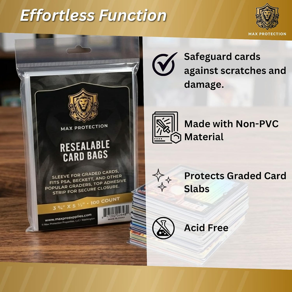 Max Protection Resealable Graded Card Sleeves - Columbia Sports Cards - sealed case - image 5