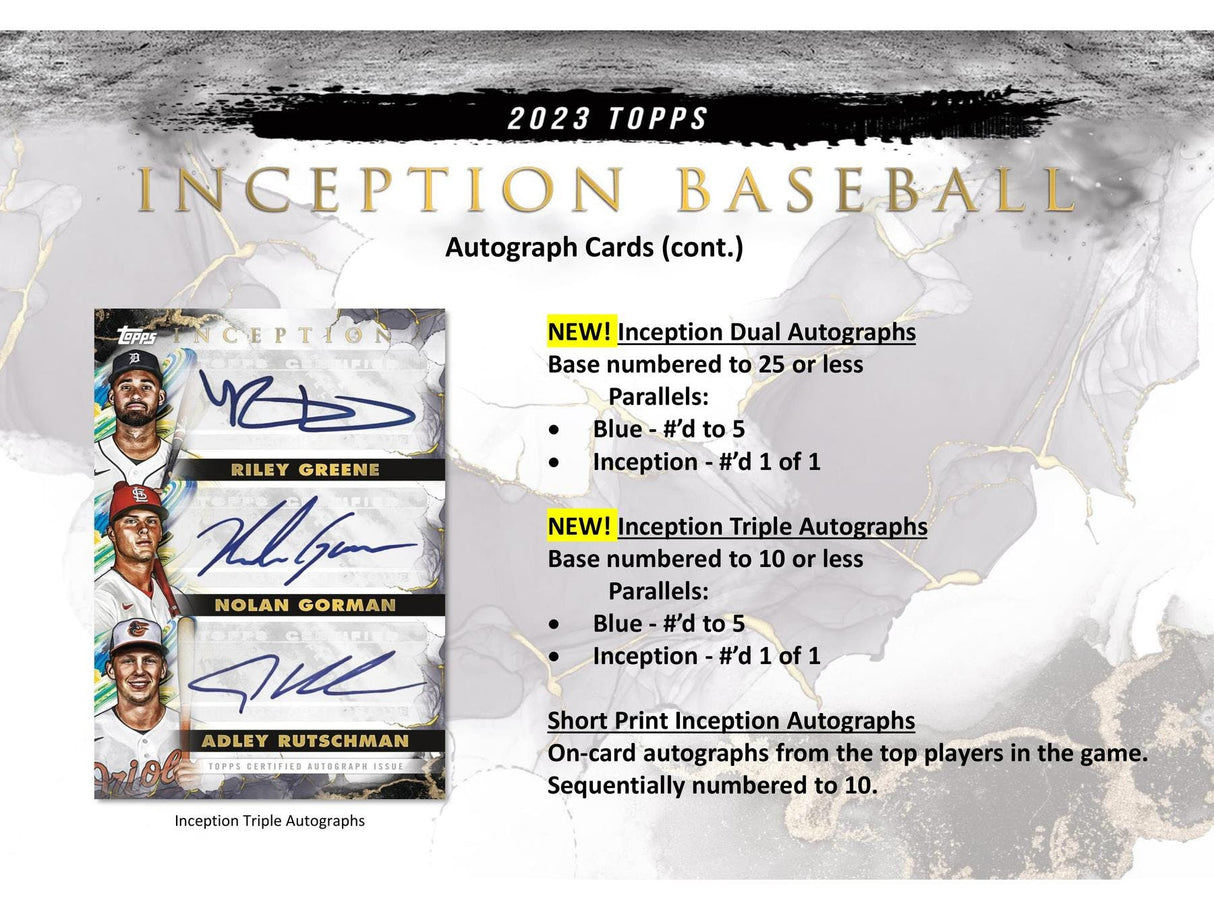 2023 Topps Inception Baseball Hobby Box