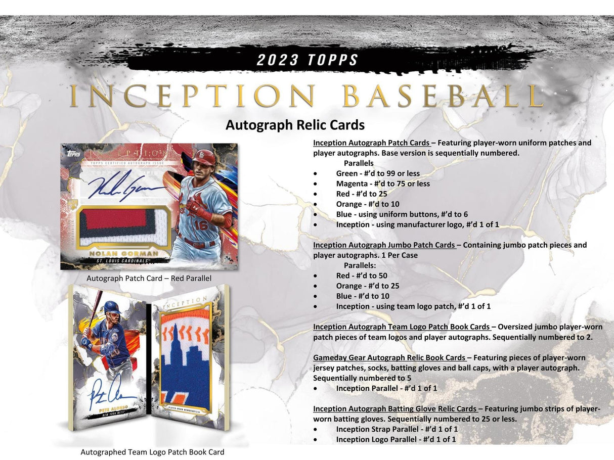 2023 Topps Inception Baseball Hobby Box