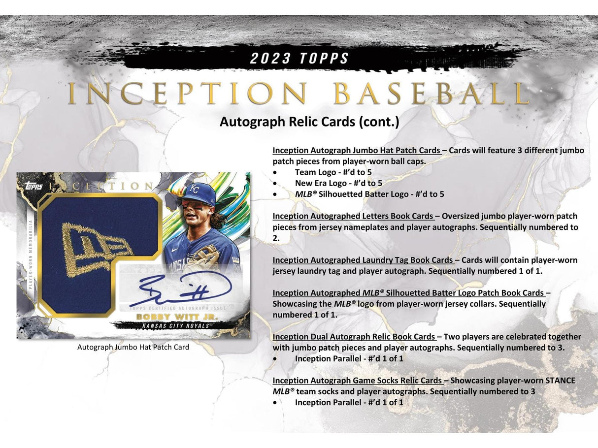 2023 Topps Inception Baseball Hobby Box