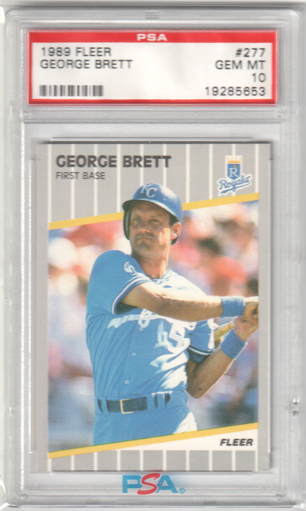 GEORGE BRETT 1989 Fleer #277 PSA 10 GEM MINT - ROYALS