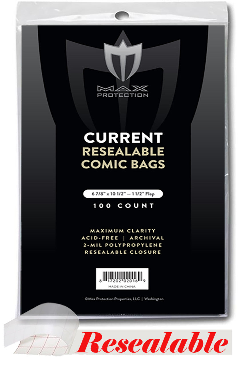 100ct Pack Current / Modern Resealable Comic Bags - 6 7/8 x 10 1/2