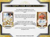 2023 Topps Five Star Baseball Hobby Box