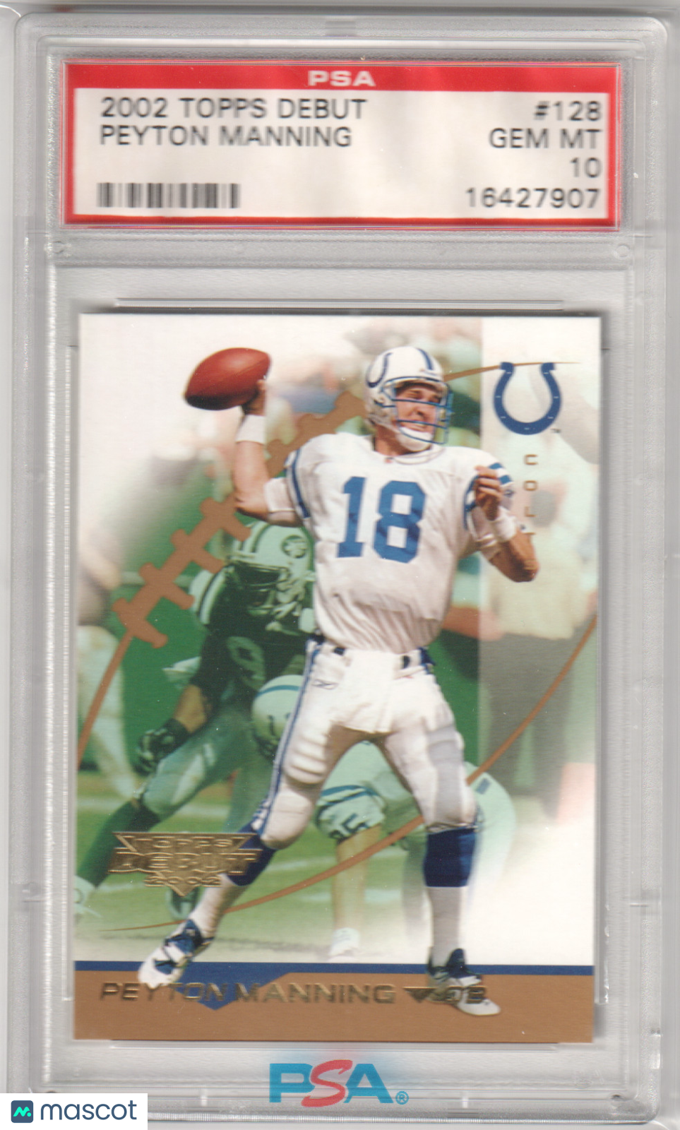 PEYTON MANNING 2002 Topps Debut #128 PSA 10 GEM MINT - COLTS
