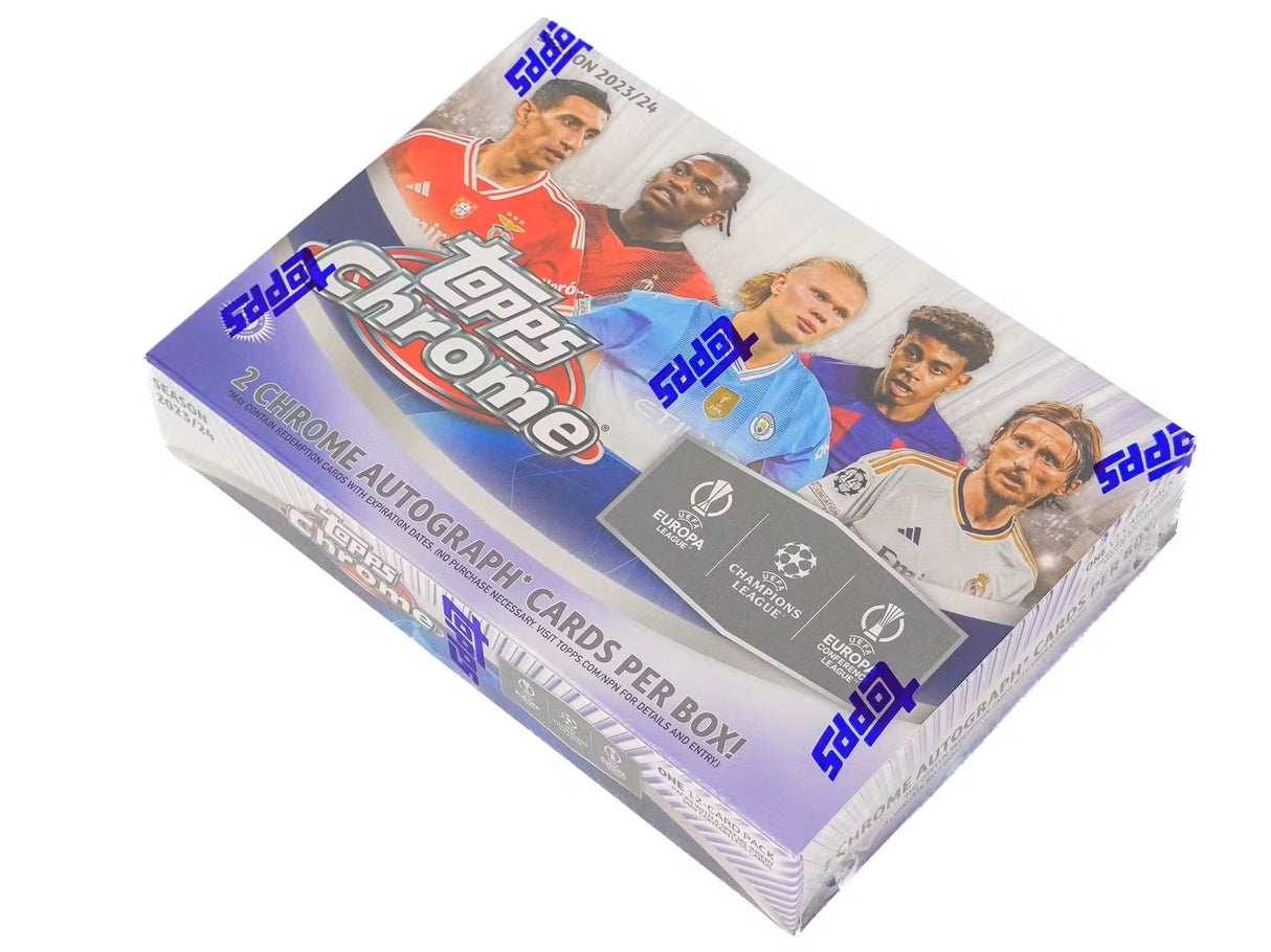 2023-24 Topps Chrome UEFA Club Competitions Soccer Breakers Delight Box