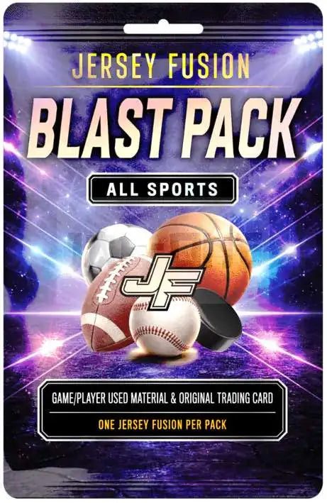 2026 Jersey Fusion All-Sport Blast Pack
Jersey Fusion All-Sport Blast Pack with one trading card per pack
2026 Jersey Fusion SP Patch Ball Stars and numbered multi-swatch cards