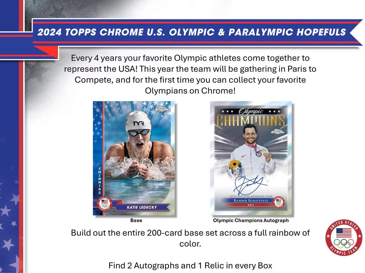 2024 Topps Chrome U.S. Olympic & Paralympic Hopefuls Hobby Box