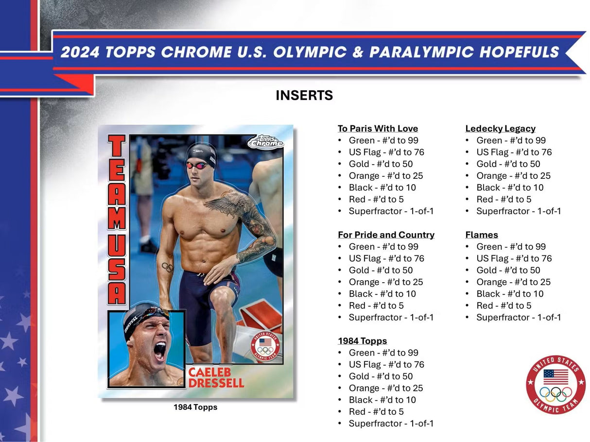 2024 Topps Chrome U.S. Olympic & Paralympic Hopefuls Hobby Box