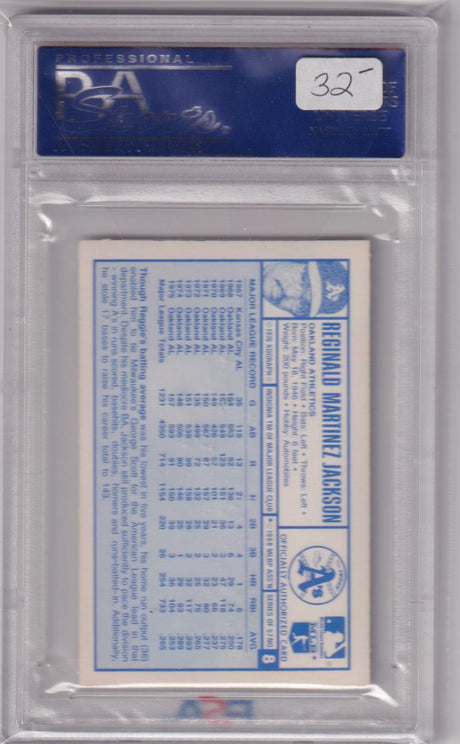 REGGIE JACKSON 1976 Kellogg's 3-D Super Stars #8 PSA 9 MINT - ATHLETICS