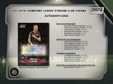 2023-24 Topps Stadium Club Chrome UEFA Club Competitions Soccer Hobby Box