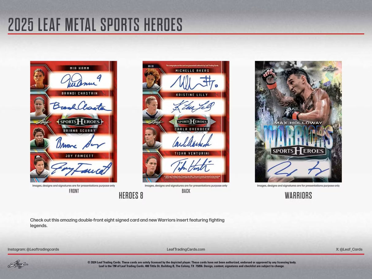 2025 Leaf Metal Sports Heroes Hobby Box