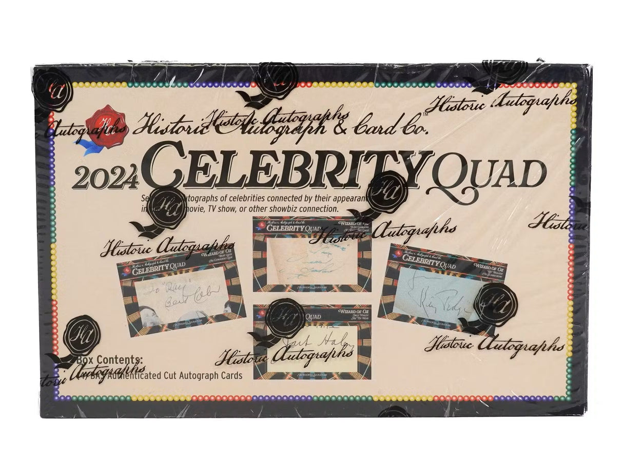 2024 Historic Autographs Celebrity Quad Auto Hobby Box