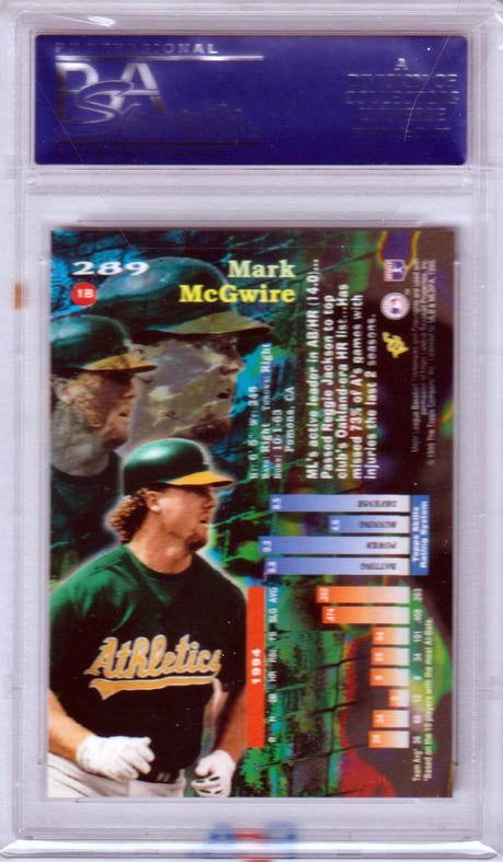 Mark Mcgwire 1995 Topps Stadium Club #289 PSA 10 -