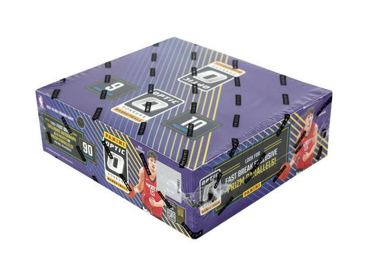 2024/25 Panini Donruss Optic Basketball Fast Break Box packaging

Donruss Optic Fast Break Basketball cards with Rated Rookies and parallels

2024/25 Panini Donruss Optic Basketball autograph card sample

Fast Break exclusive parallels including Pink, Gold, and Black