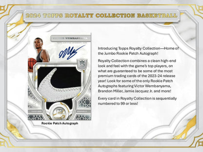 2023/24 Topps Royalty Basketball Hobby Box | Columbia Sports Cards